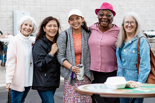 group of women outside